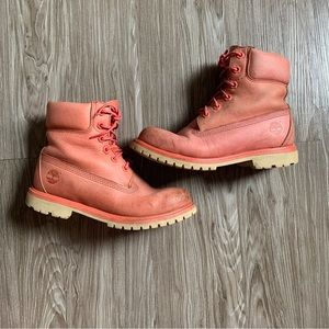 Timberland Leather Boots Spiced Coral